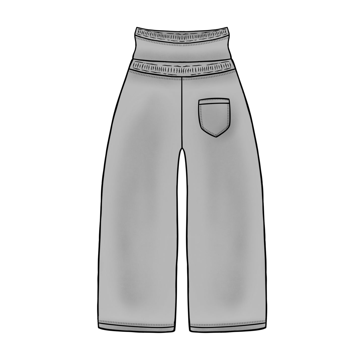 TAUPE GREY SWEAT DOUBLE WAISTED